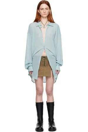 Ludovic De Saint Sernin Blue Semi-Sheer Shirt