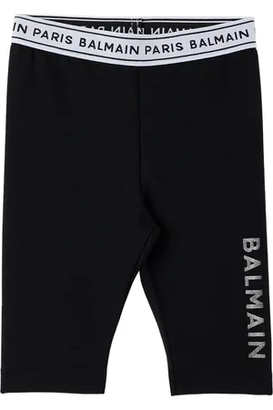 Balmain Baby Black Printed Leggings