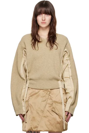 J.W.Anderson Taupe Paneled Sweater