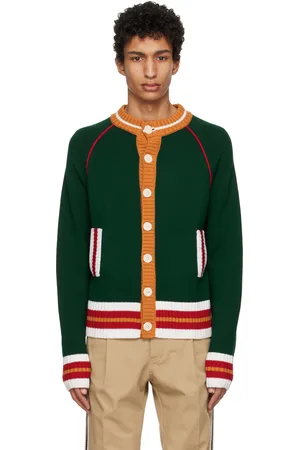 WALES BONNER SSENSE Exclusive Green Artist Cardigan