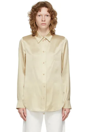 Totême Beige Silk Slim Blouse