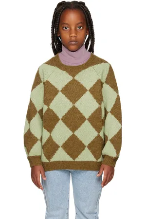 Maed for mini Kids Green Diamond Dingo Sweater