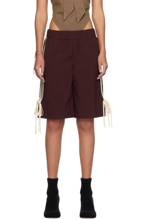 FIDAN NOVRUZOVA Burgundy Giada Shorts