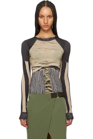 Miaou Green Crewneck Long Sleeve T-Shirt