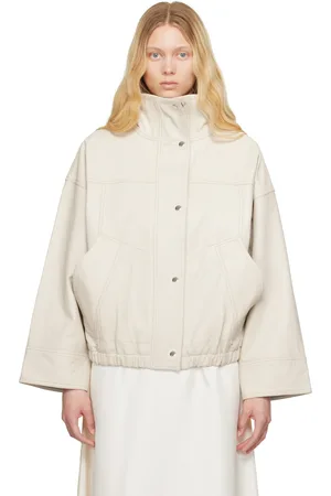 Rohe Off-White Reinvented Leather Bomber Jacket