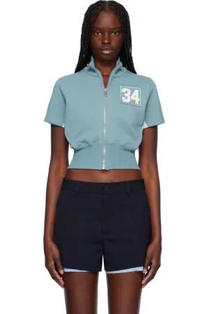 AMBUSH Blue Cropped Zip Top