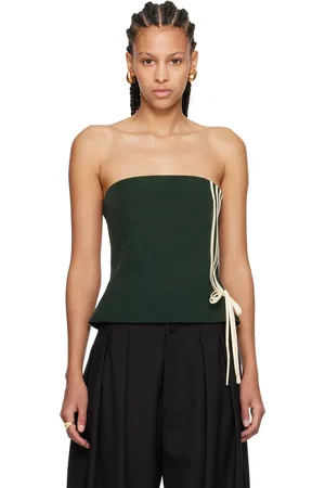 FIDAN NOVRUZOVA Green Sasha Tube Top