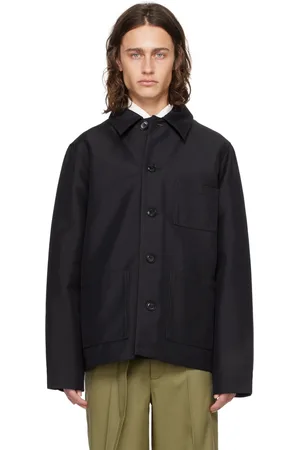 Rohe Navy Spread Collar Jacket