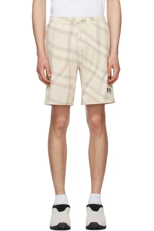 DIME Beige Check Shorts