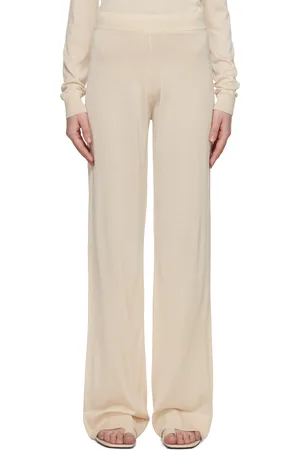 Totême Off-White Wide Knit Trousers