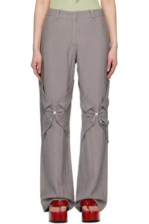 J.KIM Gray Smocked Flower Trousers