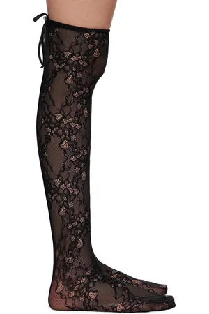 AMBUSH Black Lace Ribbon Socks