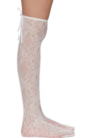 AMBUSH White Lace Ribbon Socks