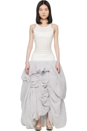 Collina Strada Off-White & Gray Soft Maxi Dress