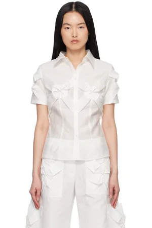 J.KIM Smocked Flower Shirt