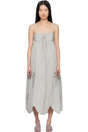 J.KIM Gray Petal Midi Dress
