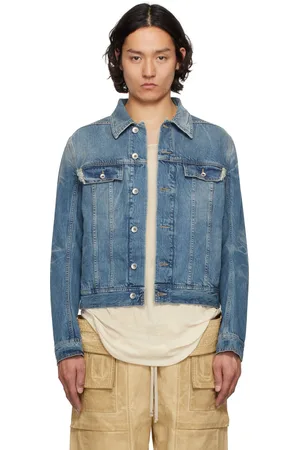 Rick Owens Indigo Hollywood Trucker Denim Jacket