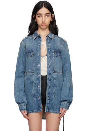 Rick Owens Blue Hollywood Outershirt Denim Jacket