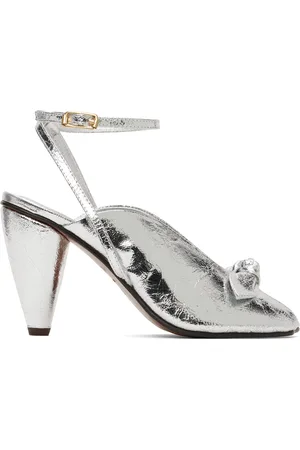 Vivienne Westwood Silver Bow Peep Heels