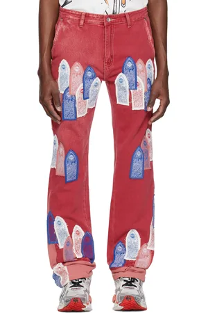 Who Decides War Red Patched Arch Carpenter Jeans