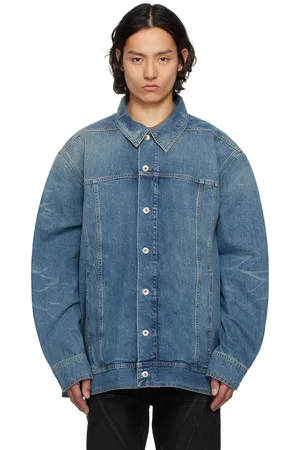 Rick Owens Indigo Hollywood Jumbo Worker Denim Jacket