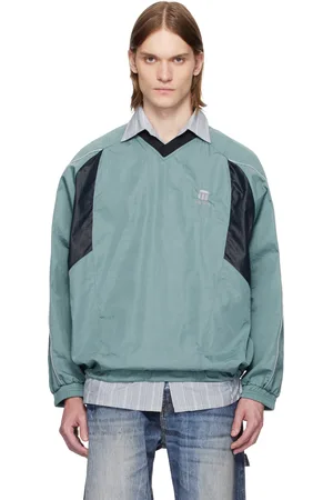 MARTINE ROSE Green Sports Pullover Jacket