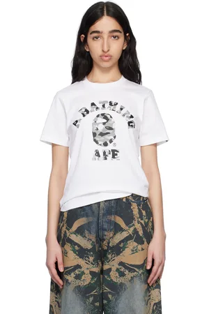BAPE White 1st Camo College T-shirt