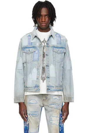 Who Decides War Blue Patched Arch Denim Jacket