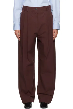 STUDIO NICHOLSON Burgundy Acuna Trousers