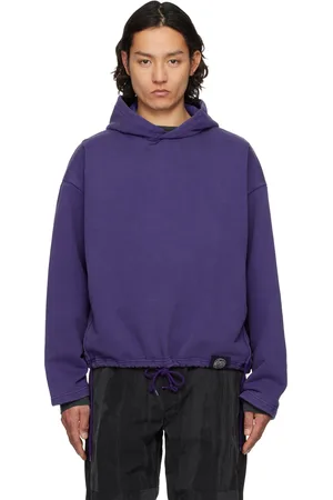 Solid Purple Triple String Hoodie