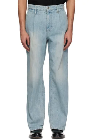 WOOYOUNGMI Blue Wide Slub Denim Jeans