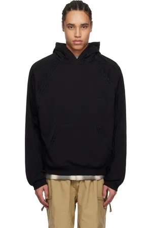 WOOYOUNGMI Black Line Embroidered Hoodie