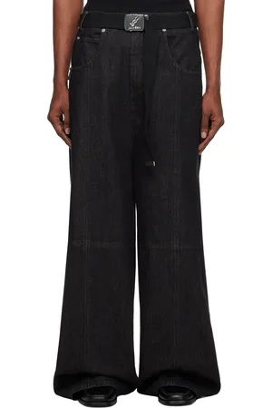 LU’U DAN Black Paneled Jeans