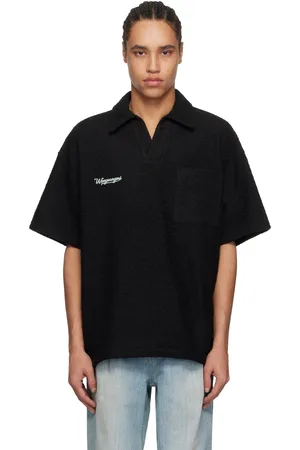 WOOYOUNGMI Black Embroidered Polo