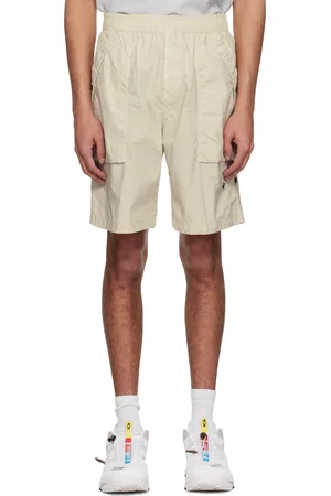 Stone Island Beige Stretch Cotton Tela Paracadute Shorts