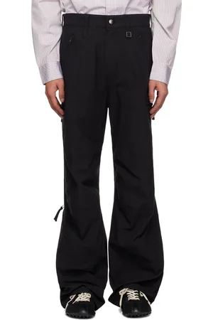 WOOYOUNGMI Black Cotton Parachute Trousers