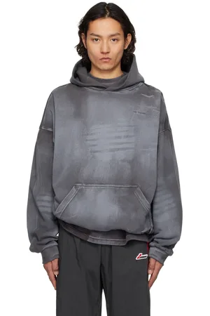 We11 Done Gray Sprayed Hoodie
