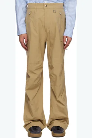 WOOYOUNGMI Beige Cotton Parachute Trousers