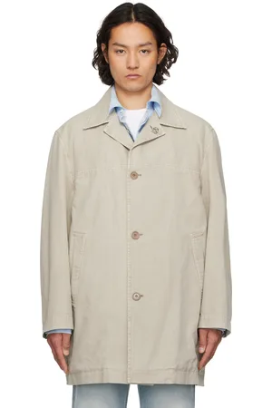 Solid Khaki Canvas Coat