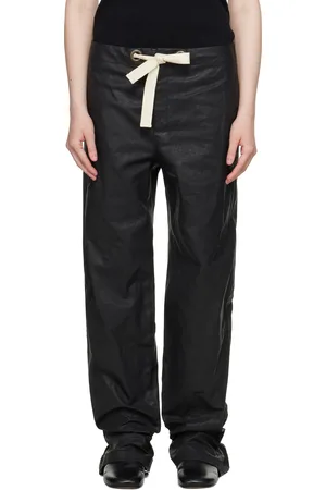 LEMAIRE Black Straight Rain Trousers