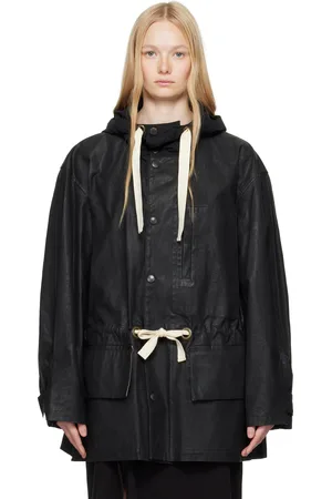 LEMAIRE Black Hooded Parka Jacket
