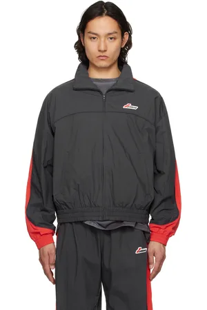 We11 Done Gray & Red Selldone Colorblock Track Jacket