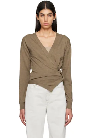 LEMAIRE Brown Wrap Cardigan