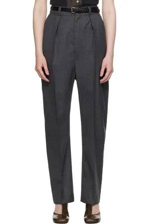 LEMAIRE Gray Dropped Crotch Soft Trousers