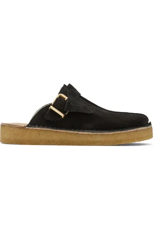 Clarks Black Trek Mules