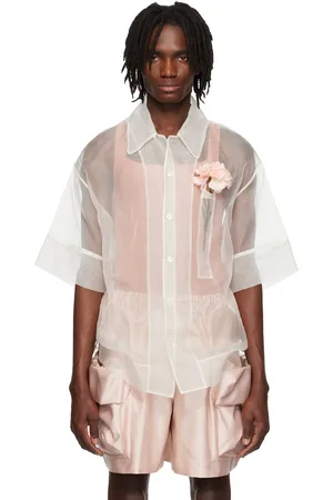 Simone Rocha Off-White Carnation Pocket Boxy Shirt