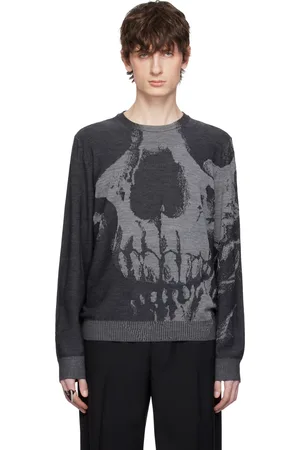Alexander McQueen Gray Skull Sweater