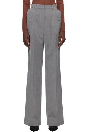 pushBUTTON Gray Shoulder Puff Trousers