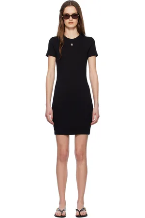 Givenchy Black 4G Short Sleeves Rib Tank Minidress