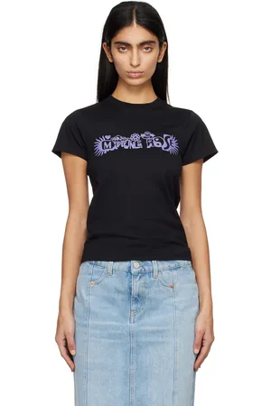 MARTINE ROSE Black Shrunken T-Shirt
